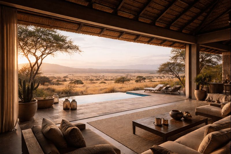 Wide African landscape emphasizing scale and horizon